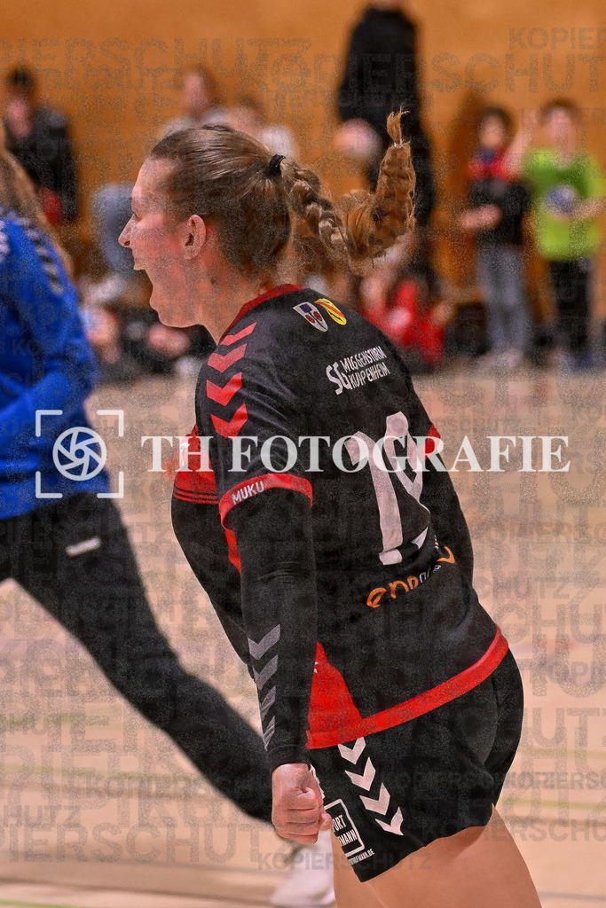 GER, SG Maulburg/Steinen - SG Muggensturm/Kuppenheim, Handball, Suedbadenliga, 17. Spieltag, Saison 2023/2024, 09.03.2024 | Jubel bei Alicia Spangenberg (SG Muggensturm/Kuppenheim, #19)

GER, SG Maulburg/Steinen - SG Muggensturm/Kuppenheim, Handball, Suedbadenliga, 17. Spieltag, Saison 2023/2024, 09.03.2024

Foto: TH Fotografie/Thomas Hess