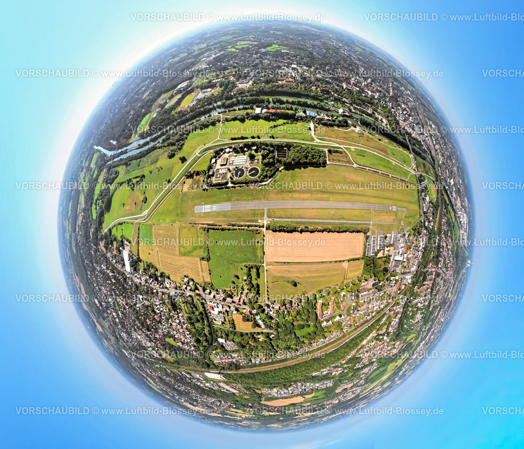 Hamm250808903FlugplatzHammLippewiesen_EDLH | Luftbild, Flugplatz Hamm Lippewiesen EDLH, Kläranlage Hamm Mattenbecke, Erdkugel, Fisheye Aufnahme, Fischaugen Aufnahme, 360 Grad Aufnahme, tiny world, little planet, fisheye Bild, Stadtbezirk Heessen, Hamm, Ruhrgebiet, Nordrhein-Westfalen, Deutschland