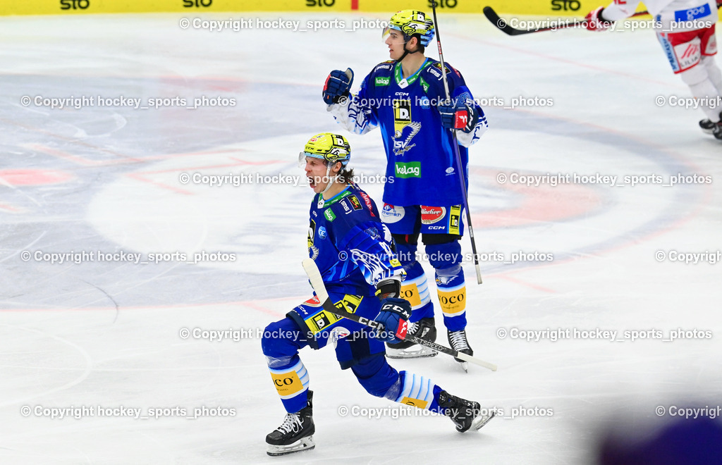 EC IDM Wärmepumpen VSV vs. EC KAC 12.3.2023 | #78 Maxa Felix, #81 Richter Marco, Jubel EC VSV Mannschaft, 