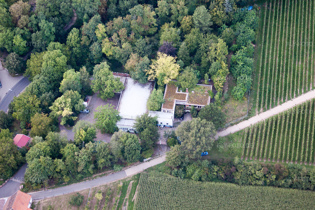 Luftbild: Firmengelände der SEKA Schutzbelüftung GmbH mit Hallen, Firmengebäuden und Produktionsstätten im Ortsteil Wollmesheim in Landau im Bundesland Rheinland-Pfalz in Deutschland. Foto: IMG_44100.jpg vom 17.08.2011 durch Werner Riehm/FLY-FOTO.deWWW.SCHUTZBELUEFTUNG.DE