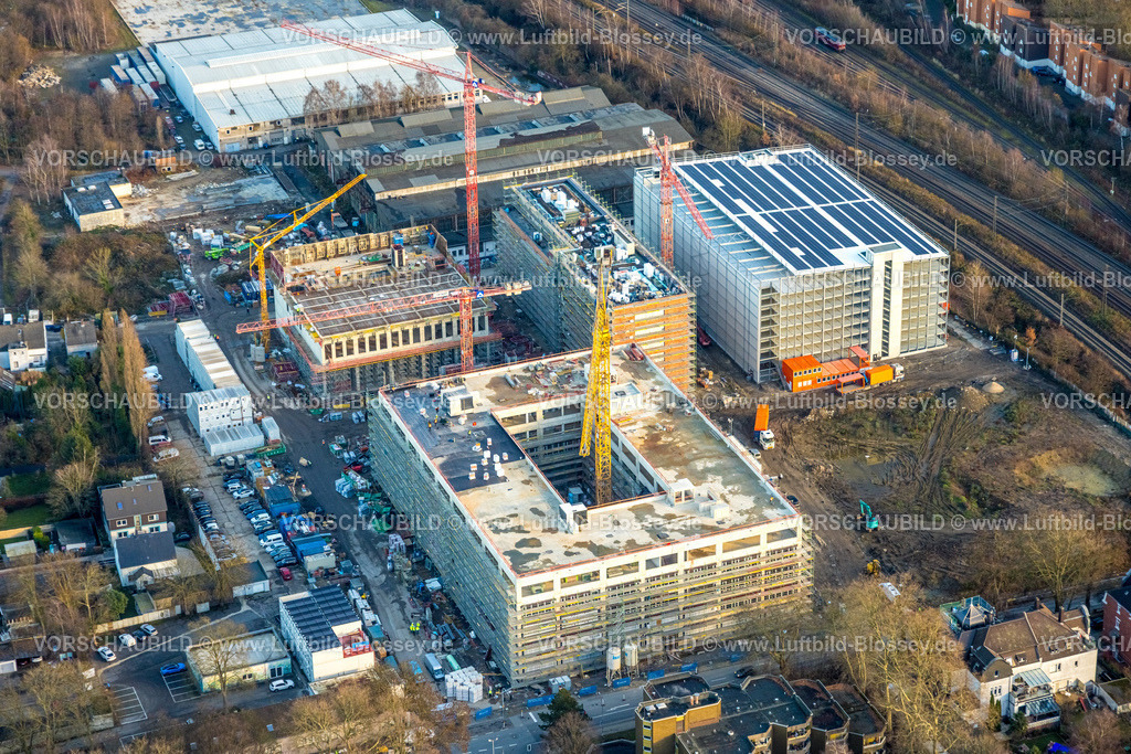 Herne251203499 | Luftbild, Baustelle für neues FunkenbergQuartier zwischen Baumstraße und Fabrikstraße, Horsthausen, Herne, Ruhrgebiet, Nordrhein-Westfalen, Deutschland