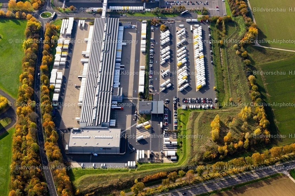 Luftbilder Hückelhoven-7513 | Luftbildfotografie Lagerhallen und Speditionsgebäude " Hermes PaketShop " an der Porschestraße in Hückelhoven im Bundesland Nordrhein-Westfalen, Deutschland - Realisiert mit Pictrs.com