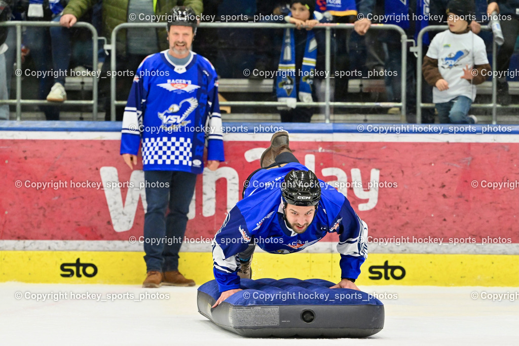 EC IDM Wärmepumpen VSV vs. Pioneers Vorarlberg | Pausenspiel Racers Villach, Andreas Kulle, Oliver Kulle, EC IDM Wärmepumpen VSV vs. Pioneers Vorarlberg, EC IDM Wärmepumpen VSV vs. Pioneers Vorarlberg am 22.02.2026 in Villach (Stadthalle Villach), Austria, (Photo by Bernd Stefan)
