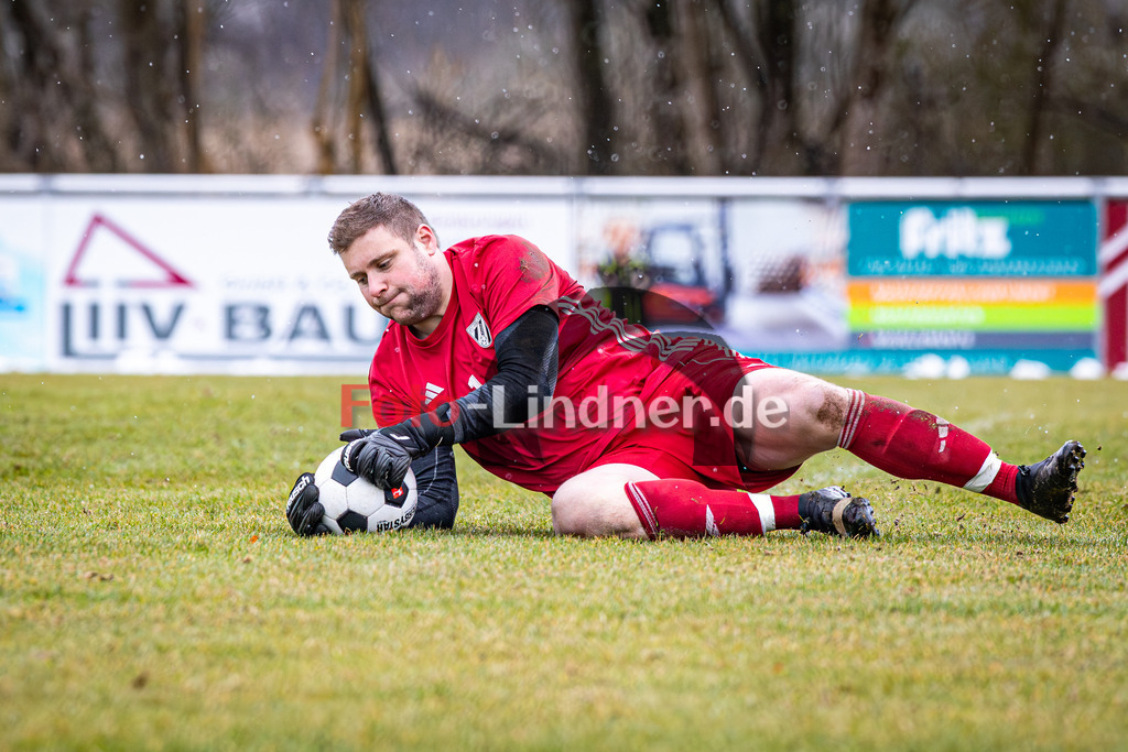 SV Polling gegen VfL Denklingen | Fußball Herren Bezirksliga Oberbayern Süd 2025/26 23. Spieltag, SV Polling gegen VfL Denklingen, 20260329,Mathias SCHUSTER (SV Polling Torwart 1) in Aktion,2026-03-29 in Polling (Sportplatz Polling), Mathias SCHUSTER (SV Polling Torwart 1)Copyright: WolfgangxLindner www.foto-lindner.de