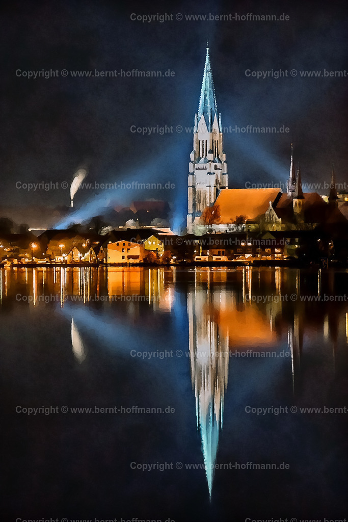 PDM2_4257_Schleswig-Dom_80x120_sig | Digitalkunst. Dom zu Schleswig - Winterabend. - Realisiert mit Pictrs.com