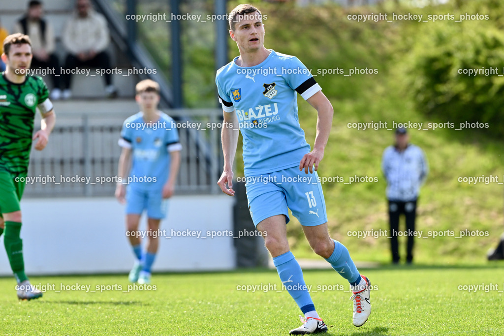 SC Landskron vs. SVG Bleiburg | #13 Aljaz Storman SVG Bleiburg, SC Landskron vs. SVG Bleiburg, SC Landskron vs. SVG Bleiburg am 28.04.2024 in Villach (Sportzentrum Landskron), Austria, (Photo by Bernd Stefan)