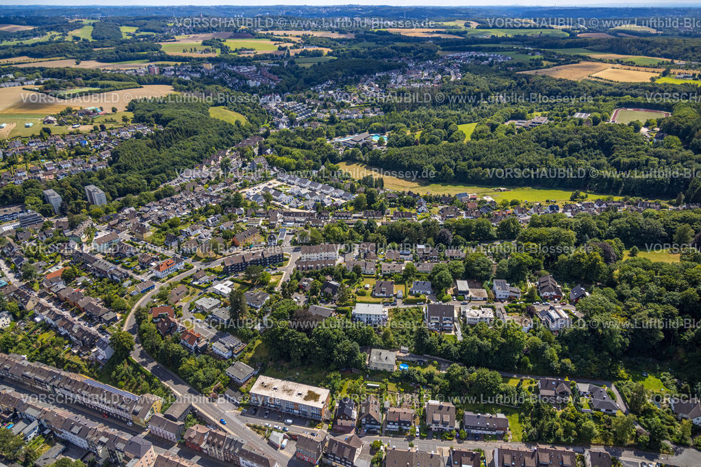 Velbert220803405Neviges | Luftbild, Ortsansicht Bogenstraße, Neviges, Velbert, Ruhrgebiet, Nordrhein-Westfalen, Deutschland