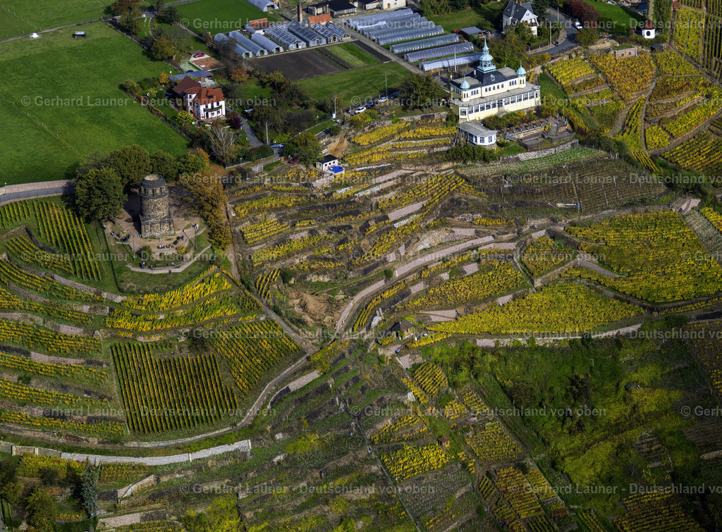 2888149 | Weinberge Radebeul, Bismarkturm und Spitzhaus