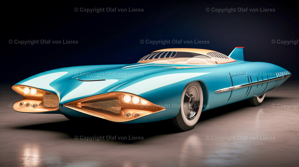 Concept Autos Wandbild | Fahrzeugentwürfe sechziger Jahre