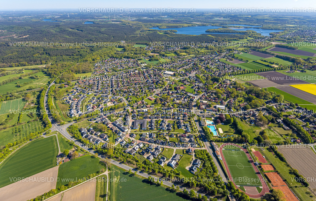 Haltern260410365 | Luftbild, Ortsansicht Wohngebiet Stadtteil Sythen, Haltern am See, Ruhrgebiet, Nordrhein-Westfalen, Deutschland