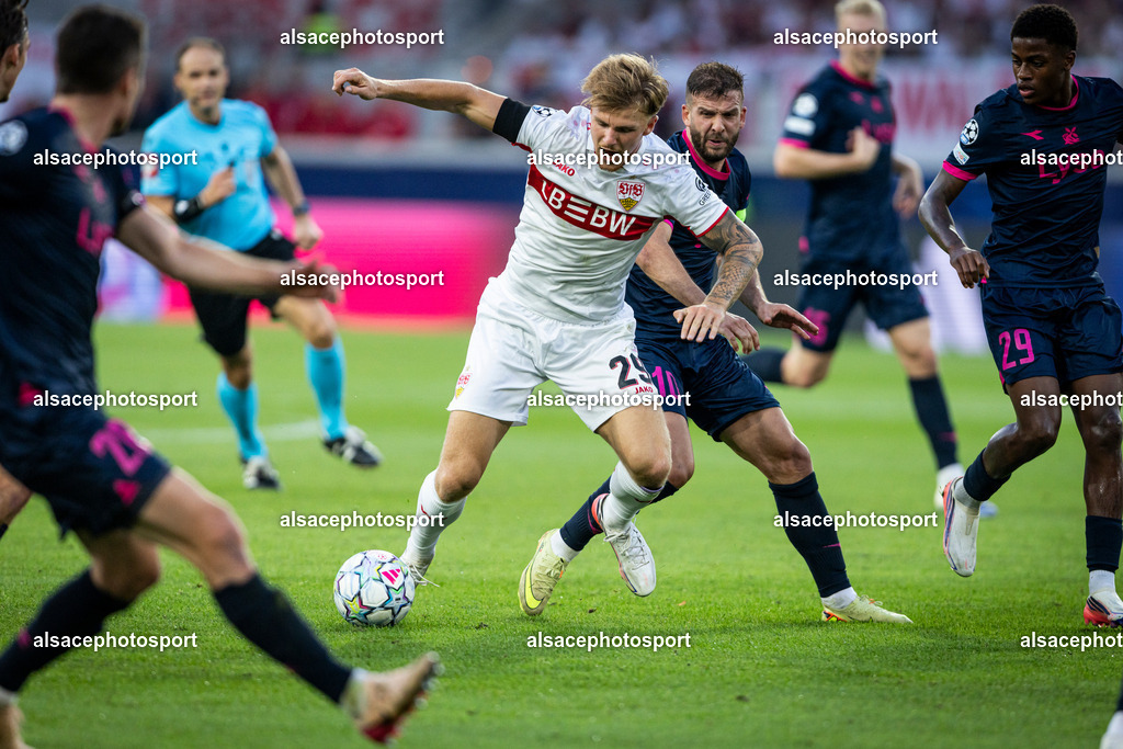 9L6A3986 | Finn Jeltsch during the champions league game between Stuttgart and Viking at Arena Stuttgart on September 9, 2026 in Dortmund, Germany. - Realisiert mit Pictrs.com