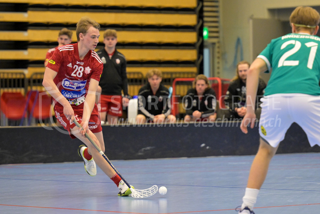 Lillan IBK vs Strängnäs IBK - 17. März 2024 | Lillan IBK vs Strängnäs IBK
Idrottshuset Örebro, Arenahallen, Örebro
Anton Walfridson (#28 Strängnäs IBK).
Bild: Sportfotografie Markus Aeschimann | www.markus-aeschimann.ch - Realisiert mit Pictrs.com