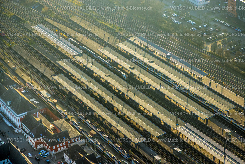 Hamm241200870 | Luftbild, Hauptbahnhof Hbf mit überdachten Bahnhsteigen, Mitte, Hamm, Ruhrgebiet, Nordrhein-Westfalen, Deutschland