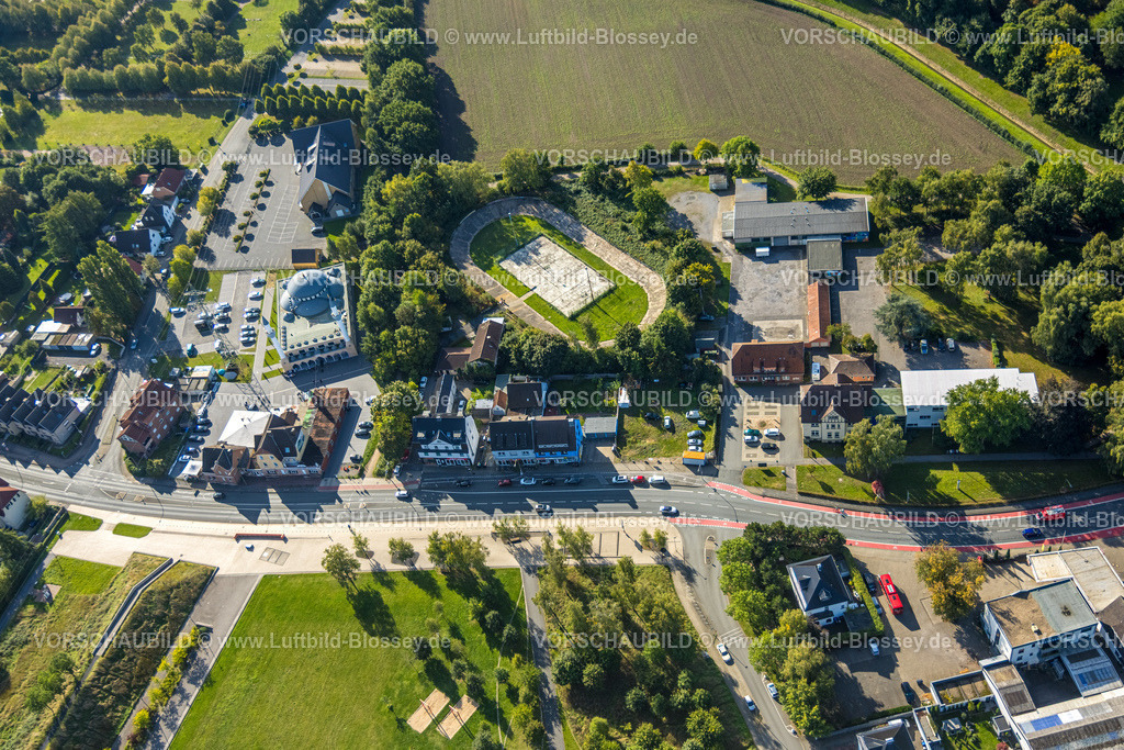 Hamm250900013 | Luftbild, DitiB Ulu Camii Moschee neben dem Barbara Stadion, Stadtbezirk Herringen, Hamm, Ruhrgebiet, Nordrhein-Westfalen, Deutschland