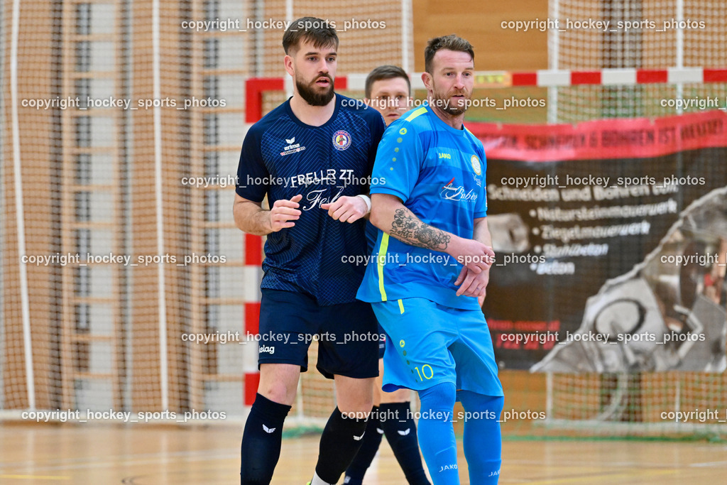 LPSV-Kärnten vs. FUTSAL versli.at Klagenfurt | #10 Denis Totoskovic versli.at Klagenfurt, #92 Elvir Dubinovic LPSV-Kärnten, LPSV-Kärnten vs. FUTSAL versli.at Klagenfurt, LPSV-Kärnten vs. FUTSAL versli.at Klagenfurt am 01.02.2026 in Villach (Ballspielhalle St. Martin), Austria, (Photo by Bernd Stefan)