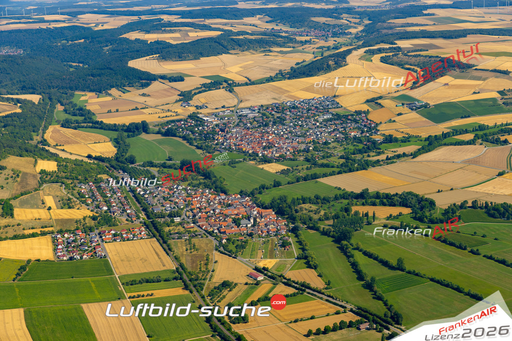 Das Luftbild zeigt : Hochhausen Tauberbischofsheim - Die Luftaufnahme wurde 2023 vom UL-Flugzeug aus erstellt ( keine Drohne ) - Hochauflösende Luftaufnahme - Für grossformatige Ausdrucke geeignet. Die Geschenkidee !Mit Lizenz und Bildrechte bestellbar