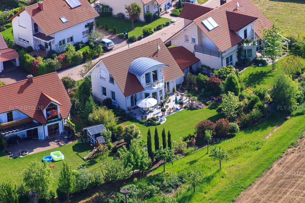 Luftbild: Im Erbsenfeld im Ortsteil Mörzheim in Landau im Bundesland Rheinland-Pfalz in Deutschland. Foto: IMG_27197.jpg vom 23.05.2010 durch Werner Riehm/FLY-FOTO.de