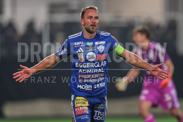 UEFA Europa League 2025/26: SK Sturm Graz vs SK Brann | Graz, Austria, 29.JAN.26 - SOCCER - UEFA Europa League, SK Sturm Graz vs SK Brann Bergen. The image shows Tobias Kainz (Hartberg) rejoicing his goal.