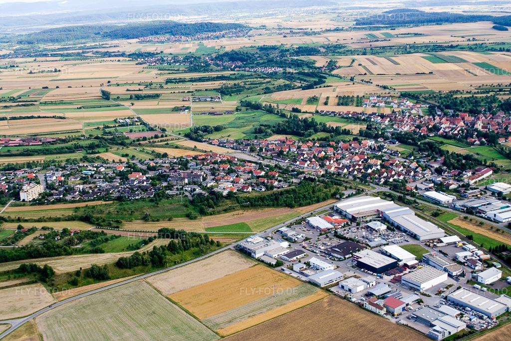 Luftbild: Gewerbegebiet Hagenring im Ortsteil Altingen in Ammerbuch im Bundesland Baden-Württemberg in Deutschland. Foto: IMG_12264.jpg vom 02.08.2008 durch Werner Riehm/FLY-FOTO.de