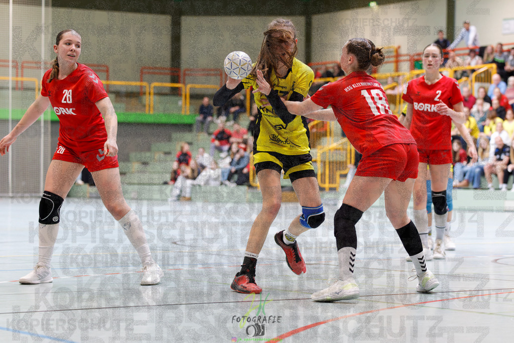 Hessenmeisterschaft wJC - Finale; HSG Kleenheim - HSG Weiterstadt/ Braunsh.Worf. | Hessenmeisterschaft wJC - Finale; HSG Kleenheim - HSG Weiterstadt/ Braunsh.Worf. am 22.03.2025 in Biedenkopf (Sporthalle Lahntalschule)Photo © 2025 - Jörg Heinrich - Realisiert mit Pictrs.com