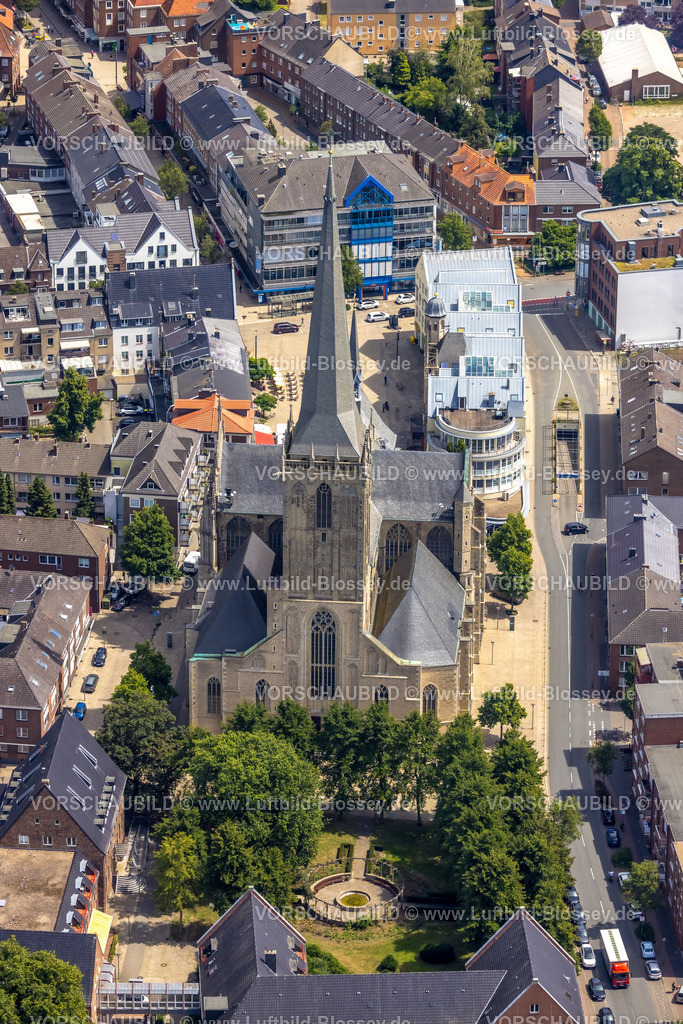 Wesel220703468 | Luftbild, Willibrordi-Dom, evang. Kirche, Wesel, Niederrhein, Nordrhein-Westfalen, Deutschland
