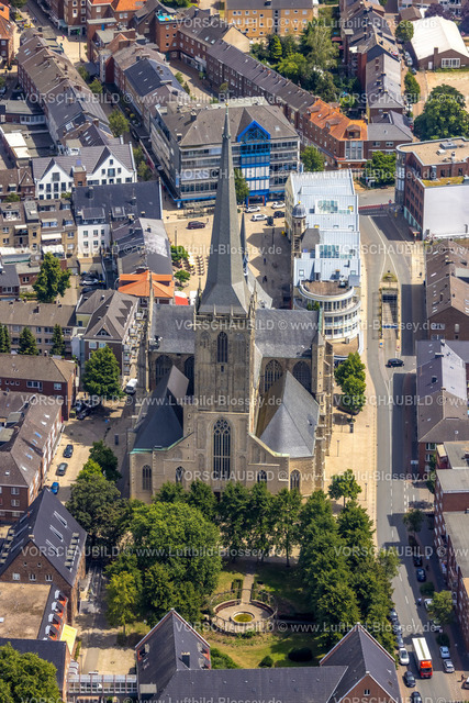 Wesel220703468 | Luftbild, Willibrordi-Dom, evang. Kirche, Wesel, Niederrhein, Nordrhein-Westfalen, Deutschland