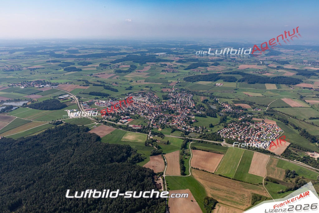 aktuelles Luftbild von  Schopfloch - Luftaufnahme wurde 2019 von https://frankenair.de mittels Flugzeug (keine Drohne) erstellt.