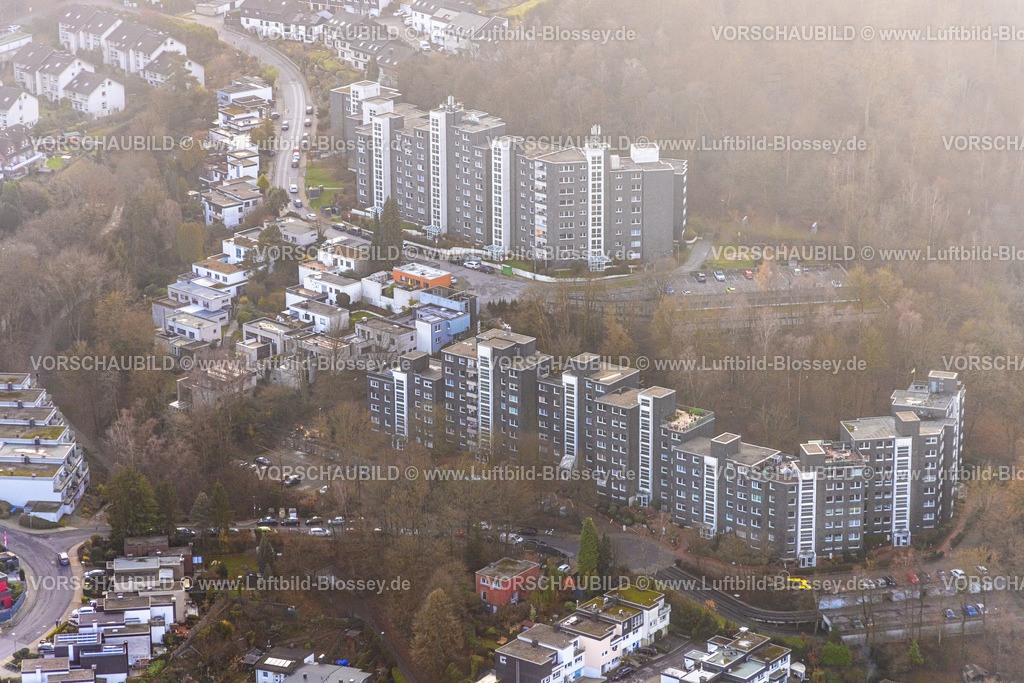 Velbert251200878Langenberg | , Luftbild, Hochhaus Wohnsiedlung Laakmannsbusch, Oberbonsfeld, Velbert, Bergisches Land, Nordrhein-Westfalen, Deutschland