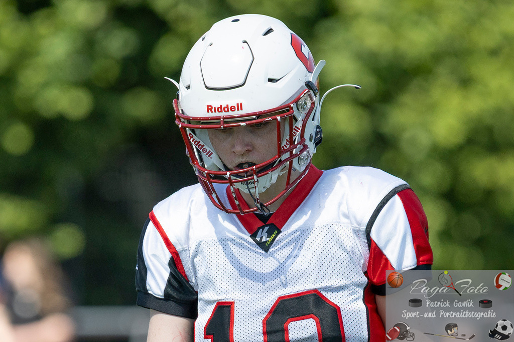 GFLW 1: German Football League Women 1: Rodgau Pioneers Ladies - Stuttgart Scorpions Sisters, 07.06.2026 | Maren Gruber (Stuttgart Scorpions Sisters #19), Freisteller, Portrait / Porträt, Rodgau Pioneers Ladies - Stuttgart Scorpions Sisters, Rodgau, Maingau-Energie-Stadion "Am Weichsee", 7.6.2026 - Realisiert mit Pictrs.com