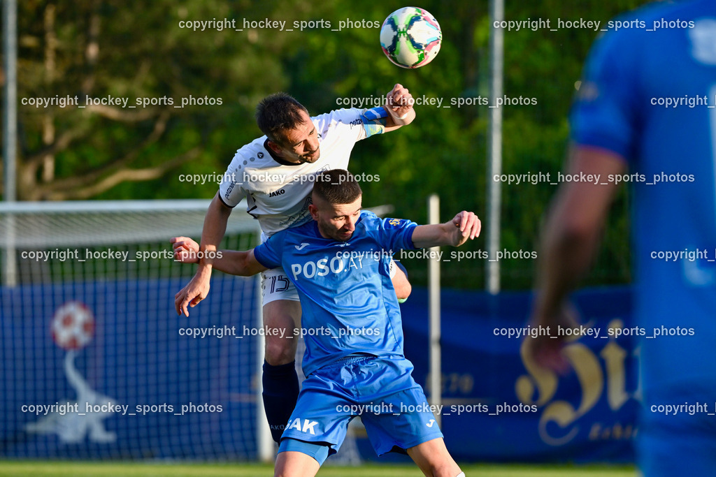 SAK vs. ATUS Velden 19.4.2024 | #15 Manuel Wallner ATUS Velden, #7 Hrvoie Jakovljevic SAK, SAK vs. ATUS Velden 19.4.2024, SAK vs. ATUS Velden am 19.04.2024 in Klagenfurt (Sportpark Welzenegg), Austria, (Photo by Bernd Stefan)