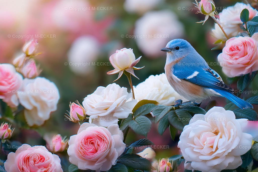 Vogel auf Blumen | Martin Ecker Fotograf Euratsfeld - Realisiert mit Pictrs.com