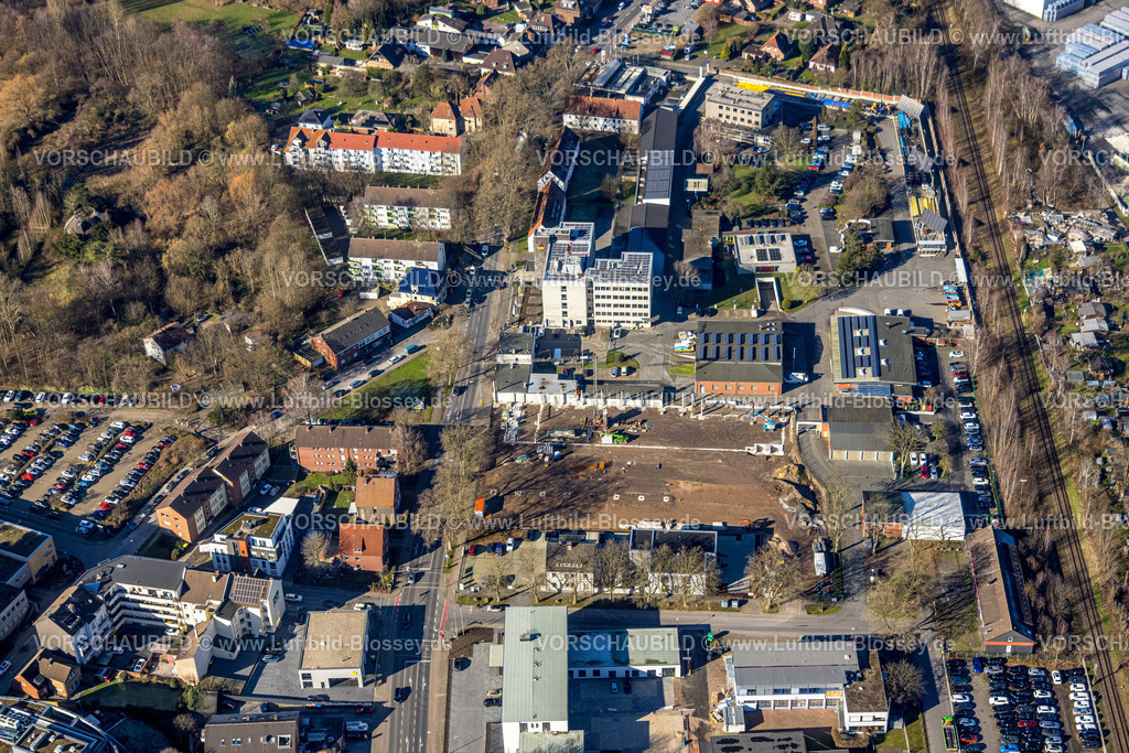 Luenen230204078 | Luftbild, Baustelle Borker Straße, Lünen, Ruhrgebiet, Nordrhein-Westfalen, Deutschland
