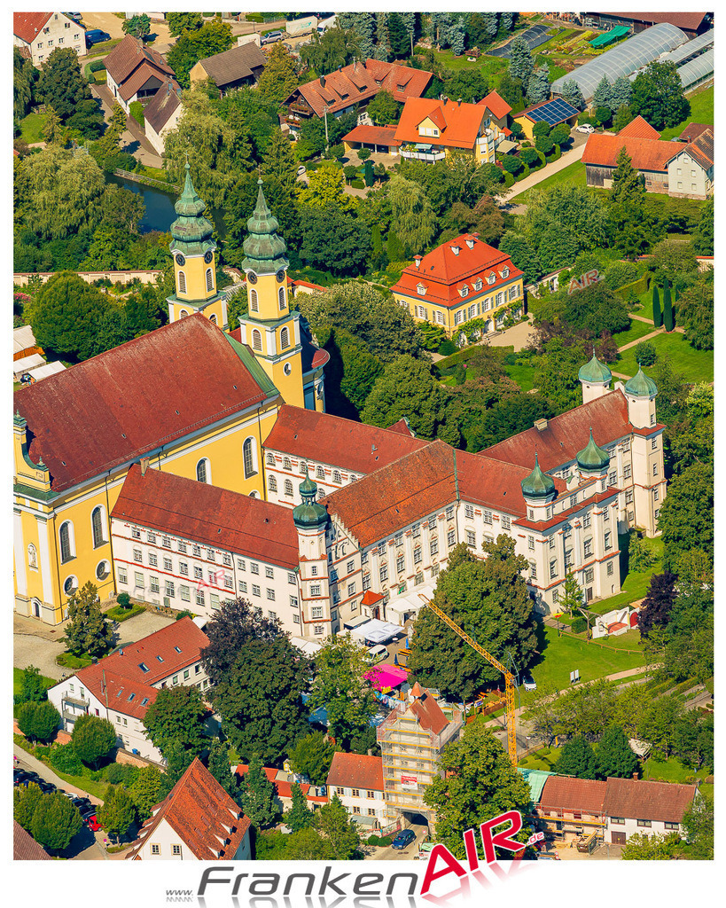 Geschenkidee Kloster bei Rot an der Rot -Die Luftbildaufnahme wurde 2025 vom UL-Flugzeug heraus erstellt ( keine Drohne ) - Hochauflösende Luftaufnahme -Nicht vergleichbar mit Google Maps oder Satelittenbilder- Die Geschenkidee !Mit Lizenz und Bildrechte bestellbar