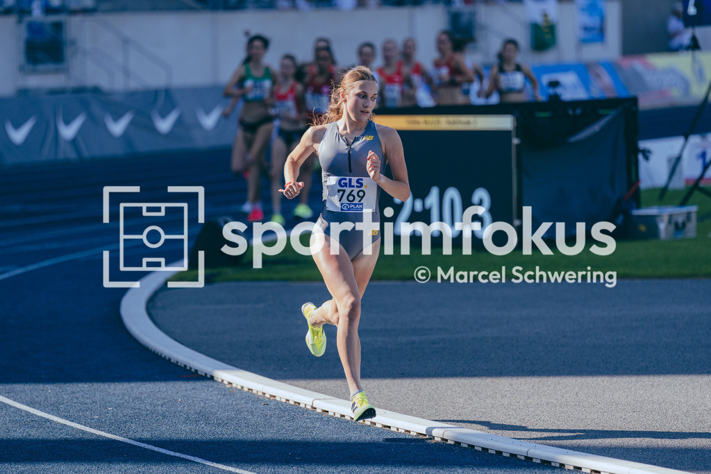Deutsche Meisterschaften U20 / U16 2026 | Lera Miller, VfL Löningen, 769, 1500-Meter-Lauf, Deutsche Meisterschaften der U20 &amp; U16 2026, Lohrheidestadion Bochum-Wattenscheid, 10.07.2026. Foto: Marcel Schwering / sportimfokus - Realisiert mit Pictrs.com
