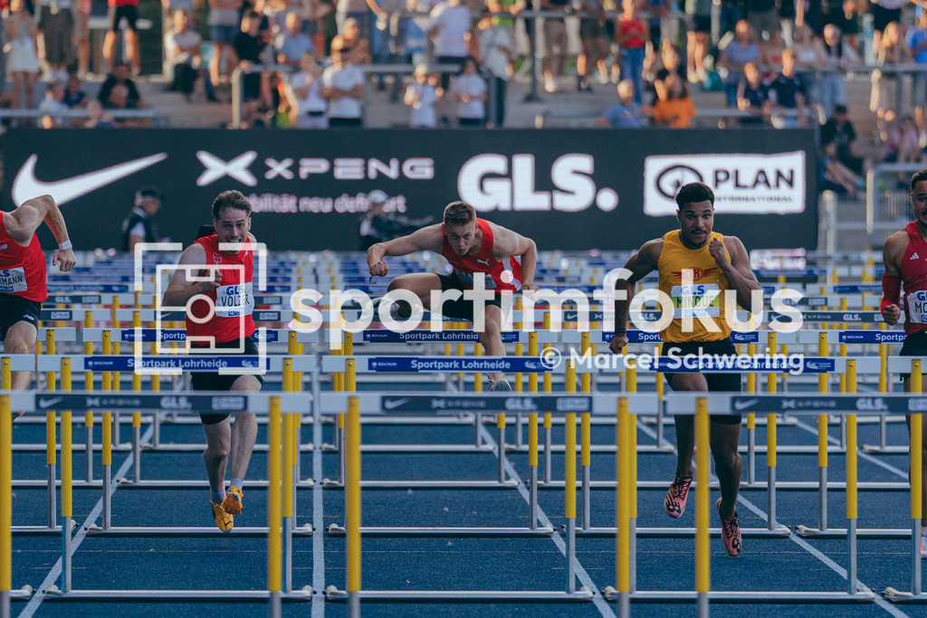 Deutsche Meisterschaften der Frauen und Männer 2026 | Lukas Kleinschrodt, LG Brillux Münster, 110 Meter Hürden, Finale, Deutsche Meisterschaften der Frauen und Männer 2026, Lohrheidestadion Bochum-Wattenscheid, 25.07.2026. Foto: Marcel Schwering / sportimfokus - Realisiert mit Pictrs.com