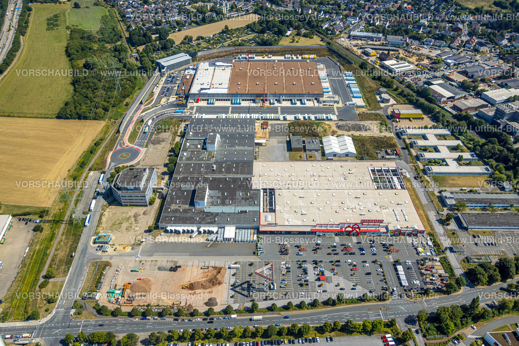 Witten220809098 | Luftbild, Amazon Logistikzentrum, Bauhaus, Faveley Transport, Rüdinghausen, Witten, Ruhrgebiet, Nordrhein-Westfalen, Deutschland