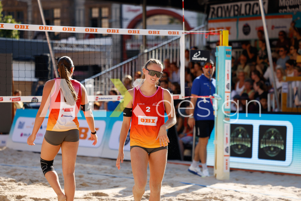 Obi BeachTour 2026 - Basel | BASEL, SWITZERLAND - JULY 17: LIVIA STOLZ (SUI) during the Obi BeachTour 2026 match between WANDELER / STOLZ (SUI) and GRÜNIG / PROBST (SUI) at Barfüsserplatz on July 17, 2026 in Basel, Switzerland. - Realisiert mit Pictrs.com