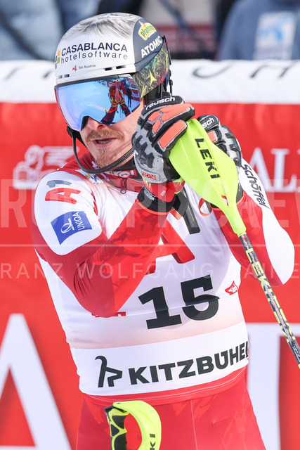 Audi FIS Ski World Cup: Men’s Slalom – Hahnenkamm Race, Kitzbuehel | Kitzbuehel, Austria, 25.Jan.26 - Alpine Skiing - FIS World Cup, Hahnenkamm Race, Slalom, men. The image shows FELLER Manuel (AUT, Atomic).