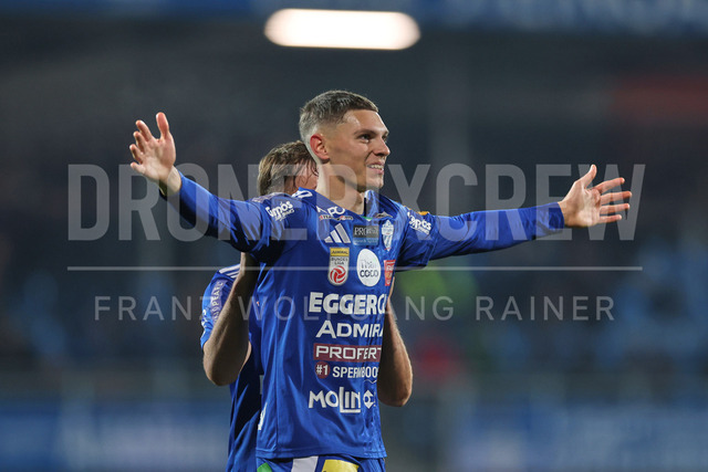 UEFA Europa League 2025/26: SK Sturm Graz vs SK Brann | Graz, Austria, 29.JAN.26 - SOCCER - UEFA Europa League, SK Sturm Graz vs SK Brann Bergen. The image shows Elias Havel (Hartberg) rejoicing his goal.
