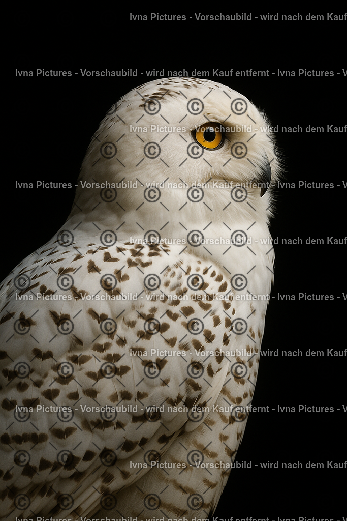 Schnee-Eule im Profil | Ivna Pictures - Realisiert mit Pictrs.com