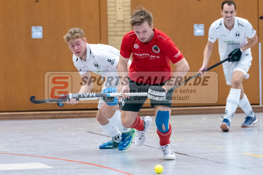 SFE_20230115_0039 | 1. Bundesliga Hockey Herren Schwarz-Weiss Neuss - Crefelder HTC am 15.01.2023 in  (Sporthalle Jahnerstrasse), Photo: Stephan Fehrmann 2022 (Sports-Gallery),Elias Friedrich ( Crefelder HTC #11 )