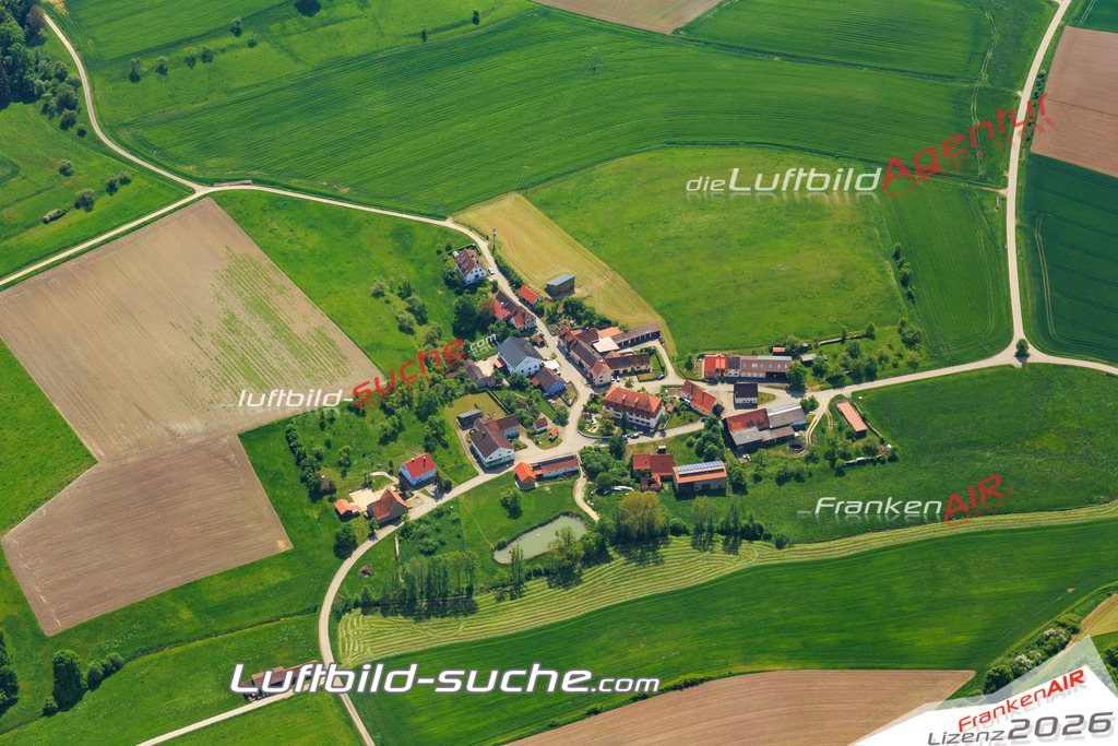 Luftbild von Wolfsau Diebach - Luftaufnahme wurde 2015 von https://frankenair.de mittels Flugzeug (keine Drohne) erstellt - die Geschenkidee
