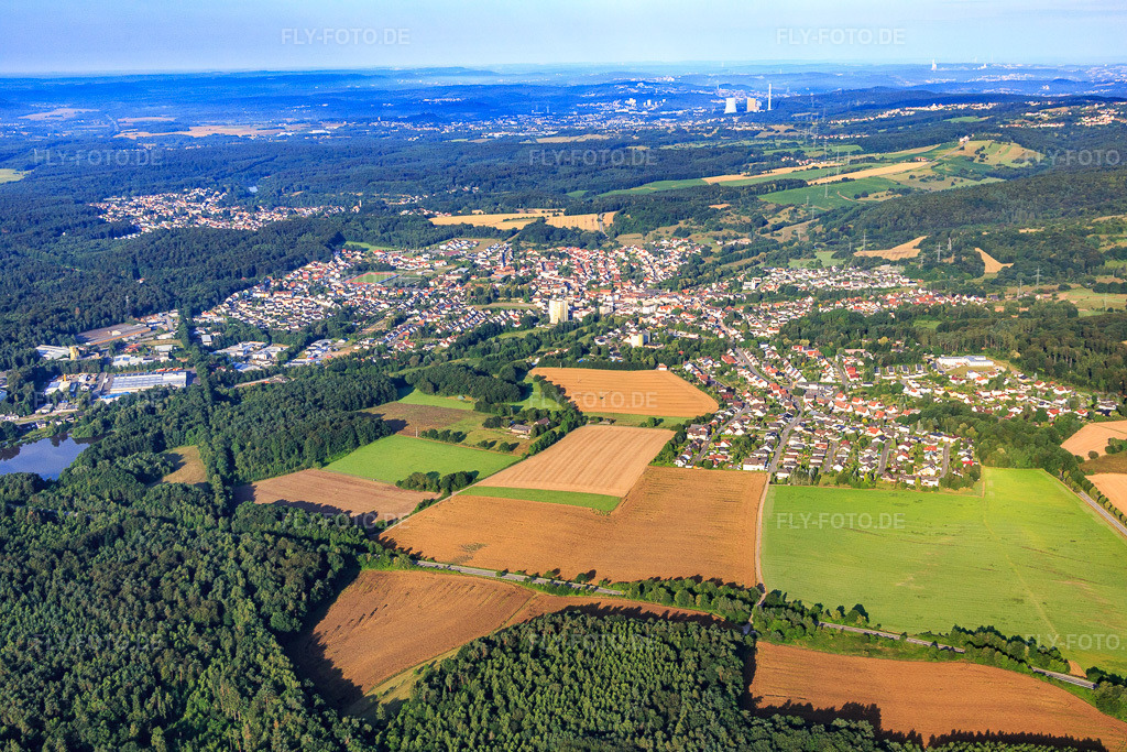 Luftbild: Ortsansicht im Ortsteil Eichelscheiderhof in Waldmohr im Bundesland Rheinland-Pfalz in Deutschland. Foto: IMG_091940.jpg vom 16.07.2016 durch Werner Riehm/FLY-FOTO.de