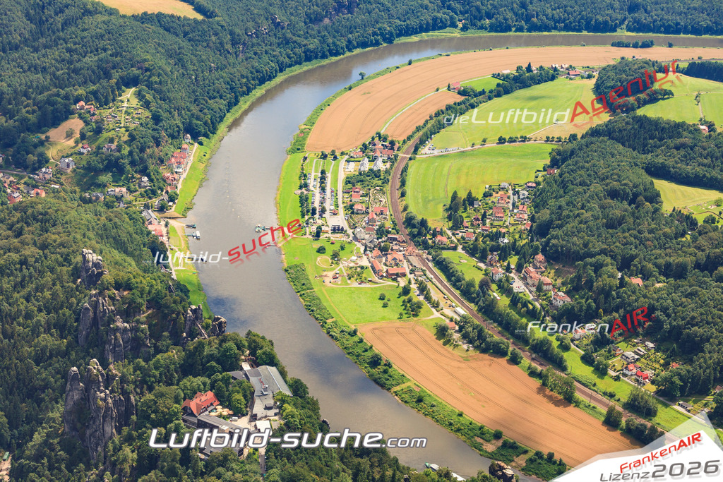 Luftbild von Saechsische_schweiz Rathen - Luftaufnahme wurde 2016 von https://frankenair.de mittels Flugzeug (keine Drohne) erstellt - die Geschenkidee