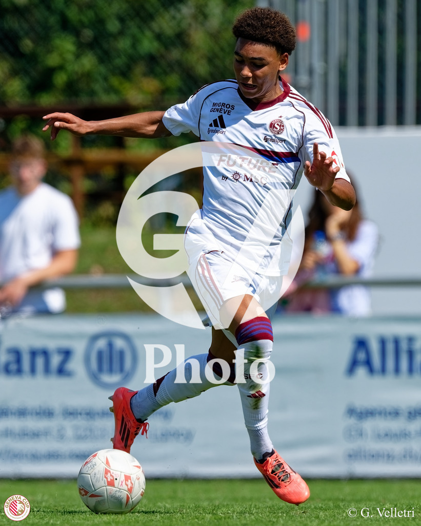 GenevaCup Group Phase - Arsenal FC v Servette FC | during the GenevaCup Group Phase match between Arsenal FC and Servette FC at Stade des Arberes in Meyrin, Switzerland