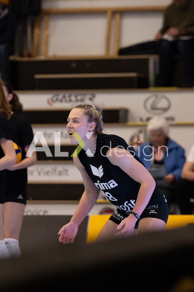Volleyball I Frauen I Saison 2025-2026 I Volleyball NLA | Women I 1/2 Finals I  VC Kanti Schaffhausen - Sm'Aesch Pfeffingen I 18.03.2026 | 8 Lina-Marie Lieb (DE) (VC Kanti Schaffhausen) – Aussen - Realisiert mit Pictrs.com
