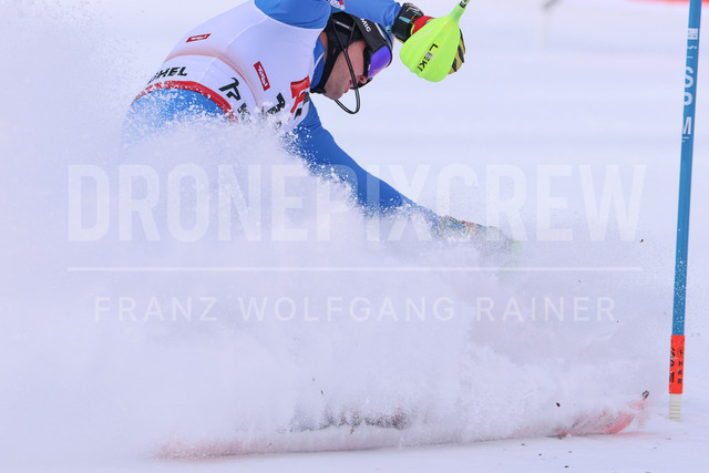 Audi FIS Ski World Cup: Men’s Slalom – Hahnenkamm Race, Kitzbuehel | Kitzbuehel, Austria, 25.Jan.26 - Alpine Skiing - FIS World Cup, Hahnenkamm Race, Slalom, men. The image shows VINATZER Alex (ITA, Atomic).