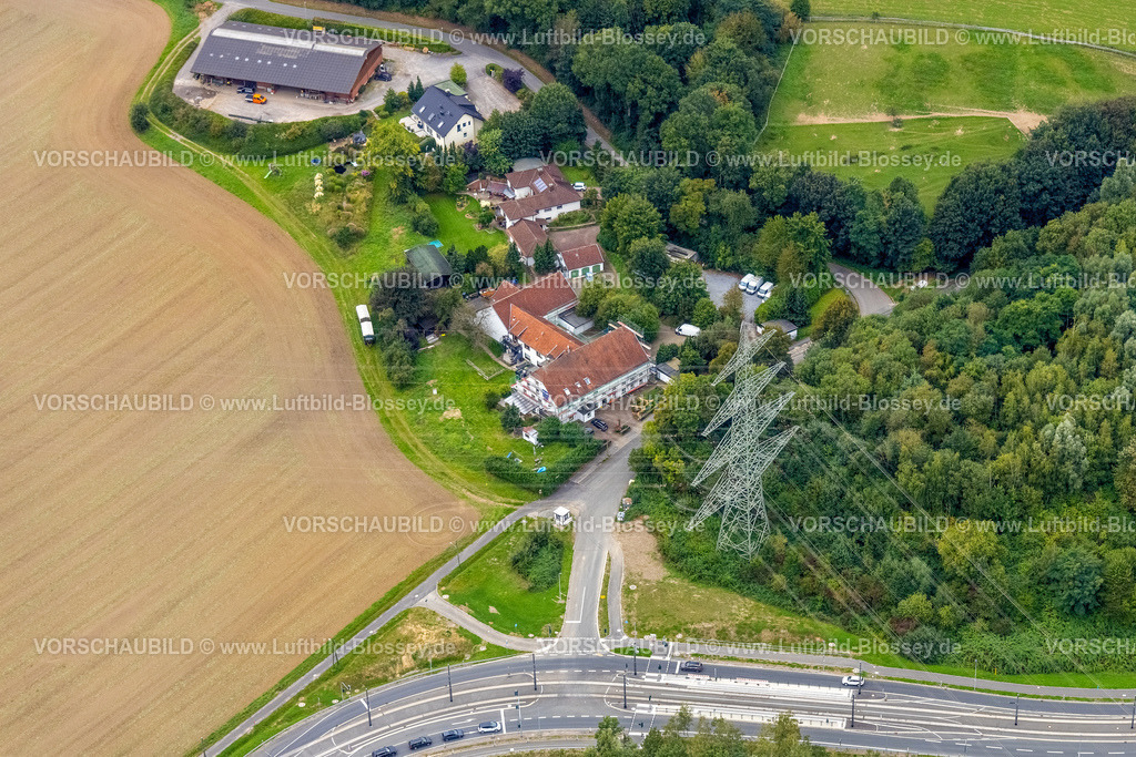 Witten210901497a | Luftbild, Neugestaltung der Autobahnanschlussstelle Witten-Zentrum im Papenholz in Witten, Ruhrgebiet, Nordrhein-Westfalen, Deutschland