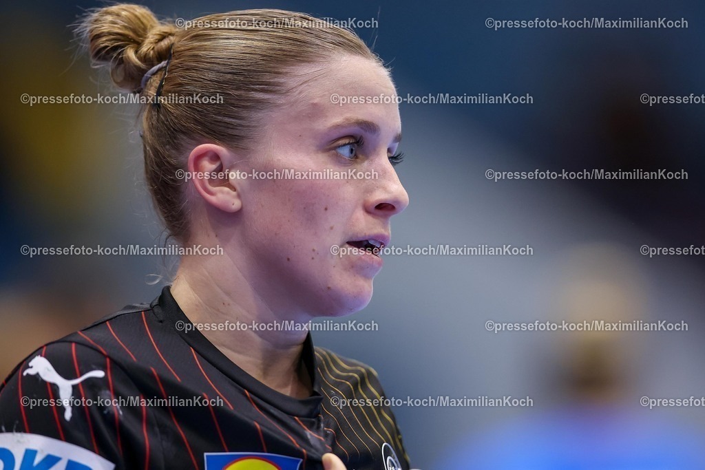 DHB16102501127 | 16.10.2025, Handball, EHF Frauen Länderpiel, EM Qualifikation 2026, Deutschland - Nordmazedonien, Schwalbe-Arena in Gummersbach:  Alexia HAUF (GER #31) 