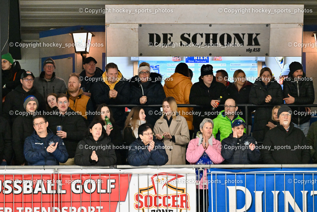 ESC Steindorf vs. EC Hornets Spittal 25.2.2024 | Besucher Ossiachersee halle, ESC Steindorf vs. EC Hornets Spittal 25.2.2024, ESC Steindorf vs. EC Hornets Spittal 25.2.2024 am 25.02.2024 in Steindorf (Ossiachersee Halle), Austria, (Photo by Bernd Stefan)